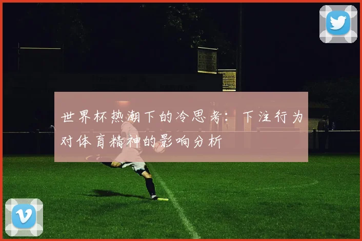 世界杯热潮下的冷思考：下注行为对体育精神的影响分析
